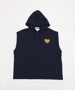 WEGO 【ユニセックス着用ITEM/2点SET】パーカーアンサンブルT（SS） ネイビー