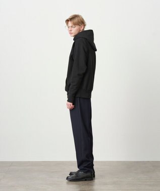 ATON GARMENT DYE URAKE | フーディースウェット - UNISEX BLACK