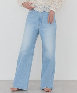 AMERICAN HOLIC 【EDWIN別注】ワイドデニム Light Indigo