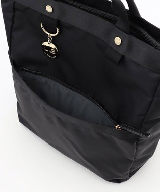 LA BAGAGERIE チャーム付き　ナイロンリュック ブラック
