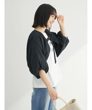 Green Parks ・ＥＬＥＮＣＡＲＥ　ＤＵＥ　バルーンスリーブボレロ Black