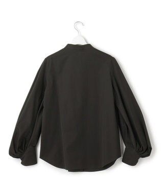 23区 【23区 lab.】ハイカウントコットン パフスリーブ シャツ ブラック系