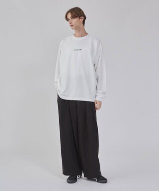 WEGO 【ユニセックス着用/UVカット/軽量/接触冷感//毛玉レス/しわになりにくい/ストレッチ/MLサイズ展開】AIRFUNCTIONシンプルロゴT（しわに ホワイト