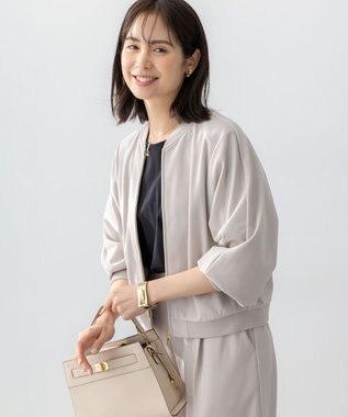 組曲 L 【ご好評につき追加生産！】ジョーゼットジャージー ブルゾン ベージュ系