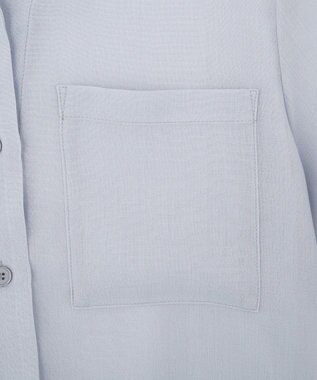 AMERICAN HOLIC シアーショート丈開襟シャツ Sax