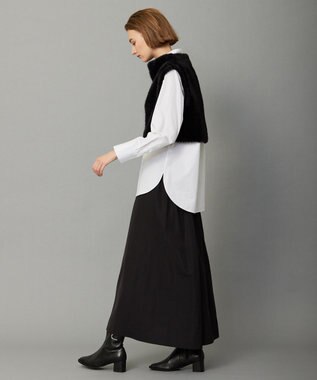 ICB ヘアリーショートジレ ブラック系