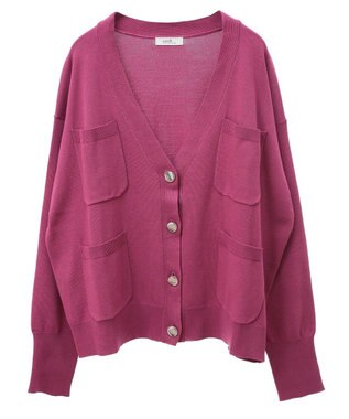 earth music&ecology メニーポケットカーディガン Dark Pink