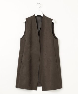 J.PRESS LADIES ソフィーヌスエード ジレ ブラウン系