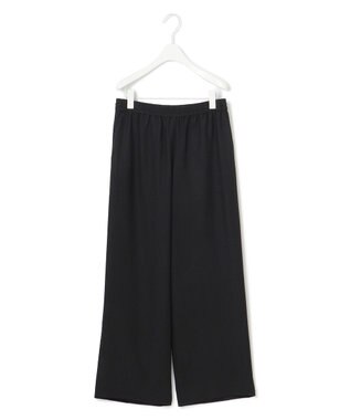 ICB 【人気のため新色追加・接触冷感・洗える】 ワッシャーツイル ワイドストレートパンツ ブラック系