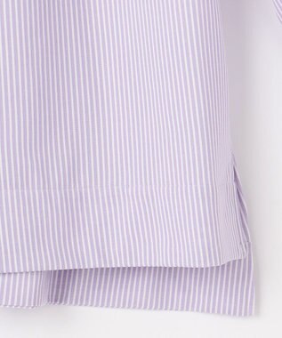 J.PRESS LADIES 【WEB限定カラーあり】ストライプジャカード バンドカラー カットソー ラベンダー系1