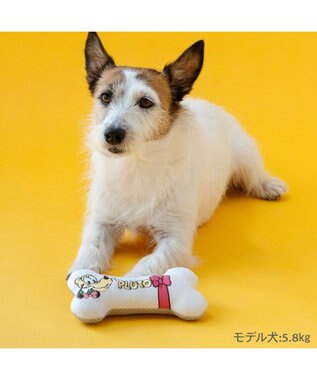 PET PARADISE ディズニー プルート リボン骨 トイ ホワイト