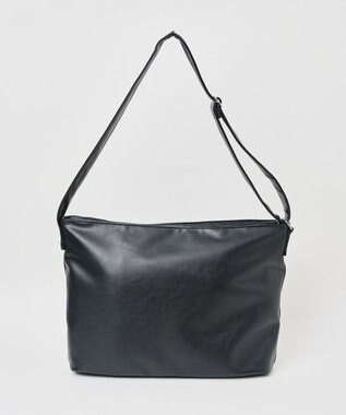WEGO 【ユニセックス着用ITEM】レザータッチBIGショルダー ブラック