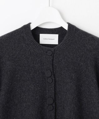 自由区 【カトリエムブーケ】Soyeux touche ポンチョニット ミディアムグレー