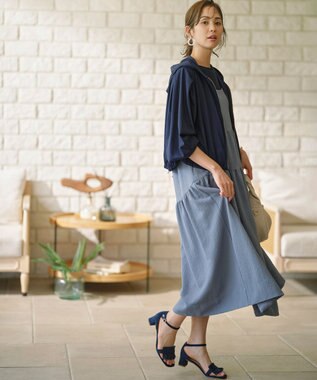 組曲 L 【UVケア・WEB限定】ライトジャージーパーカー ネイビー系