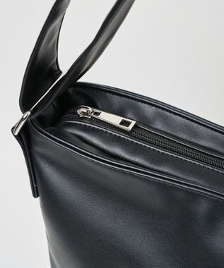 WEGO 【ユニセックス着用ITEM】レザータッチBIGショルダー ブラック