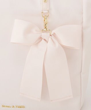 Maison de FLEUR リボンチャーム付き3ルームトートバッグ Pink