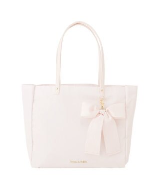 Maison de FLEUR リボンチャーム付き3ルームトートバッグ Pink