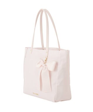 Maison de FLEUR リボンチャーム付き3ルームトートバッグ Pink