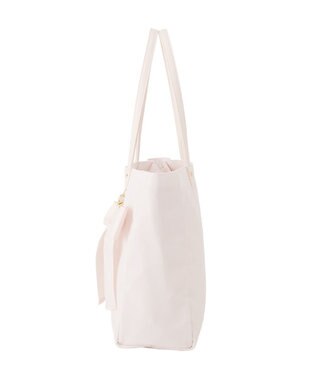 Maison de FLEUR リボンチャーム付き3ルームトートバッグ Pink