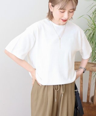 AMERICAN HOLIC ワッフル半袖プルオーバー Ivory