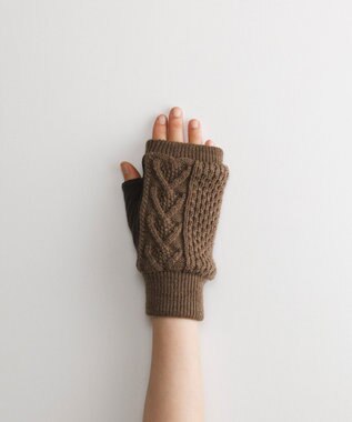 ORuKuBET フィンガーレスケーブルジャージグローブ(WOMEN) ダークブラウン