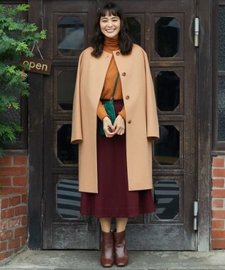 23区 【CLASSY.1月号掲載】スムージーコットン シアー ニット キャメル系