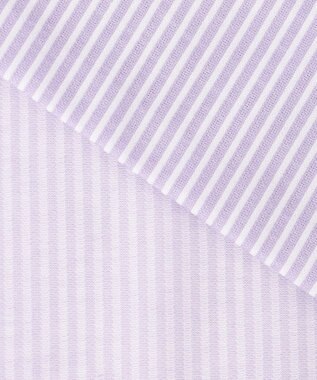J.PRESS LADIES 【WEB限定カラーあり】ストライプジャカード バンドカラー カットソー ラベンダー系1