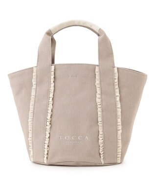 TOCCA 【八木アリサさん着用】TRILL TRIM CANVASTOTE キャンバストートバッグ ベージュ系