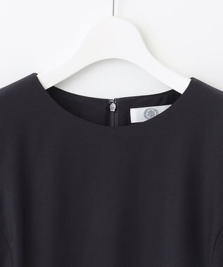 J.PRESS LADIES BAHARIYE SOLID フレアー ワンピース ネイビー系