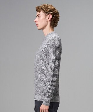 JOSEPH HOMME 【新柄】シルクバルキー クルーネックニット ライトグレー系