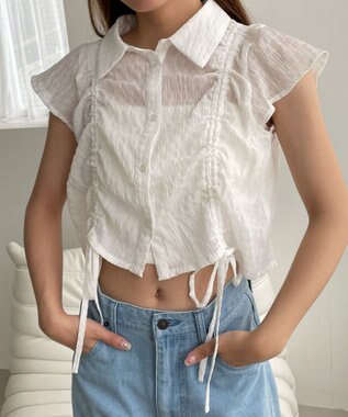 WEGO シアードロストシャツ ホワイト