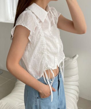 WEGO シアードロストシャツ ホワイト