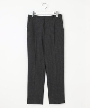J.PRESS LADIES 【洗える】T/Rアルガンシルク チェック テーパード パンツ ライトグレー系3