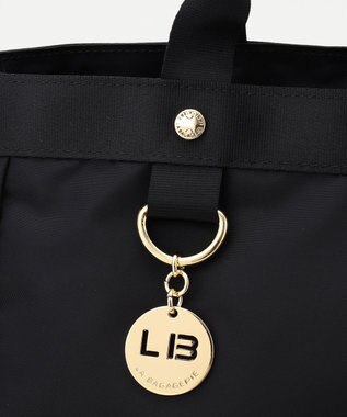 LA BAGAGERIE チャーム付き　ナイロンリュック ブラック