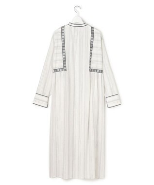 23区 L 【SLOW/一部店舗限定】ストライプエンブロイダリー ワンピース ホワイト系1