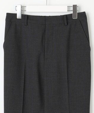 J.PRESS LADIES 【洗える】T/Rアルガンシルク チェック テーパード パンツ ライトグレー系3