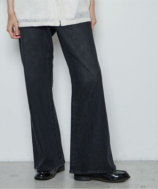 WEGO ルーズフィットフレアパンツ ブラック