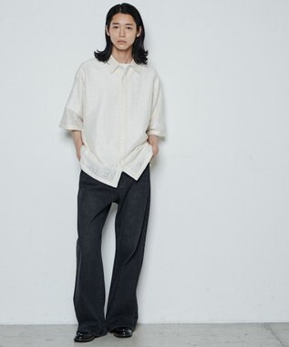 WEGO ルーズフィットフレアパンツ ブラック