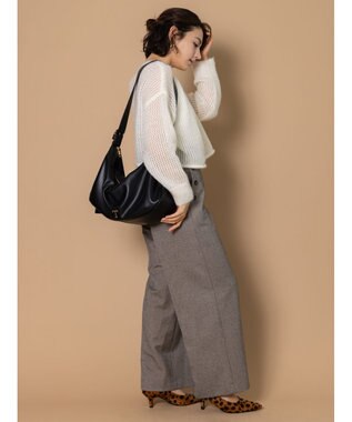 Te chichi 【泉 里香さん着用・Oggi.jp10/23掲載】キャットヤーンメッシュニット オフホワイト