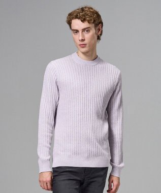 JOSEPH HOMME 【新柄】シルクバルキー クルーネックニット ライラック系