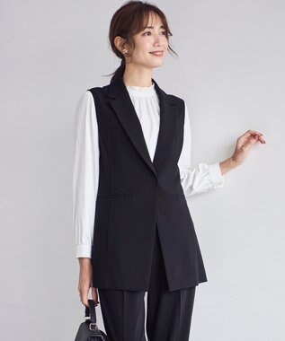 ANY SIS 【洗える】セレモニーダブルクロス ジレ ネイビー