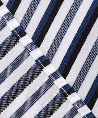 JOSEPH ABBOUD 【オーガニックコットン・柔らかな肌触り】カラーストライプ シャツ サックスブルー系1