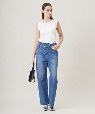 ICB L 【CLASSY.1月号掲載・洗える】ウォーターリサイクルデニム カーブパンツ ブルーデニム系