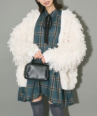 Green Parks フリンジニットカーディガン Off White