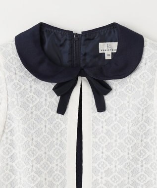 組曲 KIDS 【110-140㎝】レーシージャケット＆ワンピース セット ネイビー系