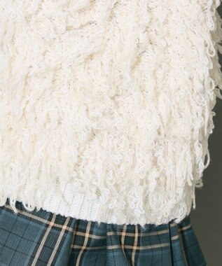 Green Parks フリンジニットカーディガン Off White