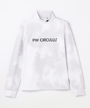 PW CIRCULUS 【裏起毛であたたか】【WOMEN】Dot camouflage ロングスリーブモックネックT  ゴルフウェア レディース ホワイト系5