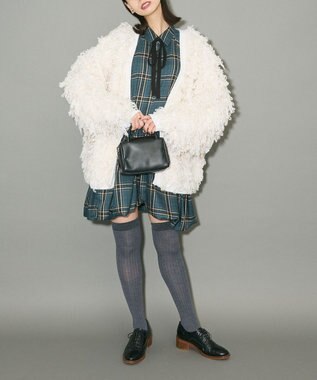 Green Parks フリンジニットカーディガン Off White