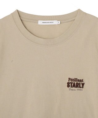 AMERICAN HOLIC STARLY 刺繍ロゴTシャツ Mocha