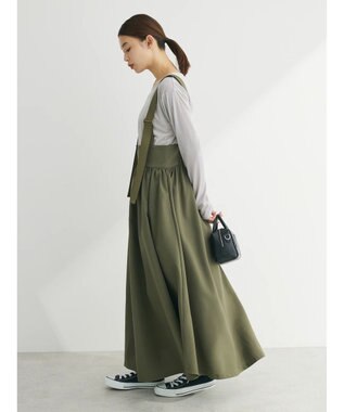 Green Parks ・Ｄｏｕｂｌｅ　Ｆｌａｇｓサスペンダーミリタリースカート Khaki
